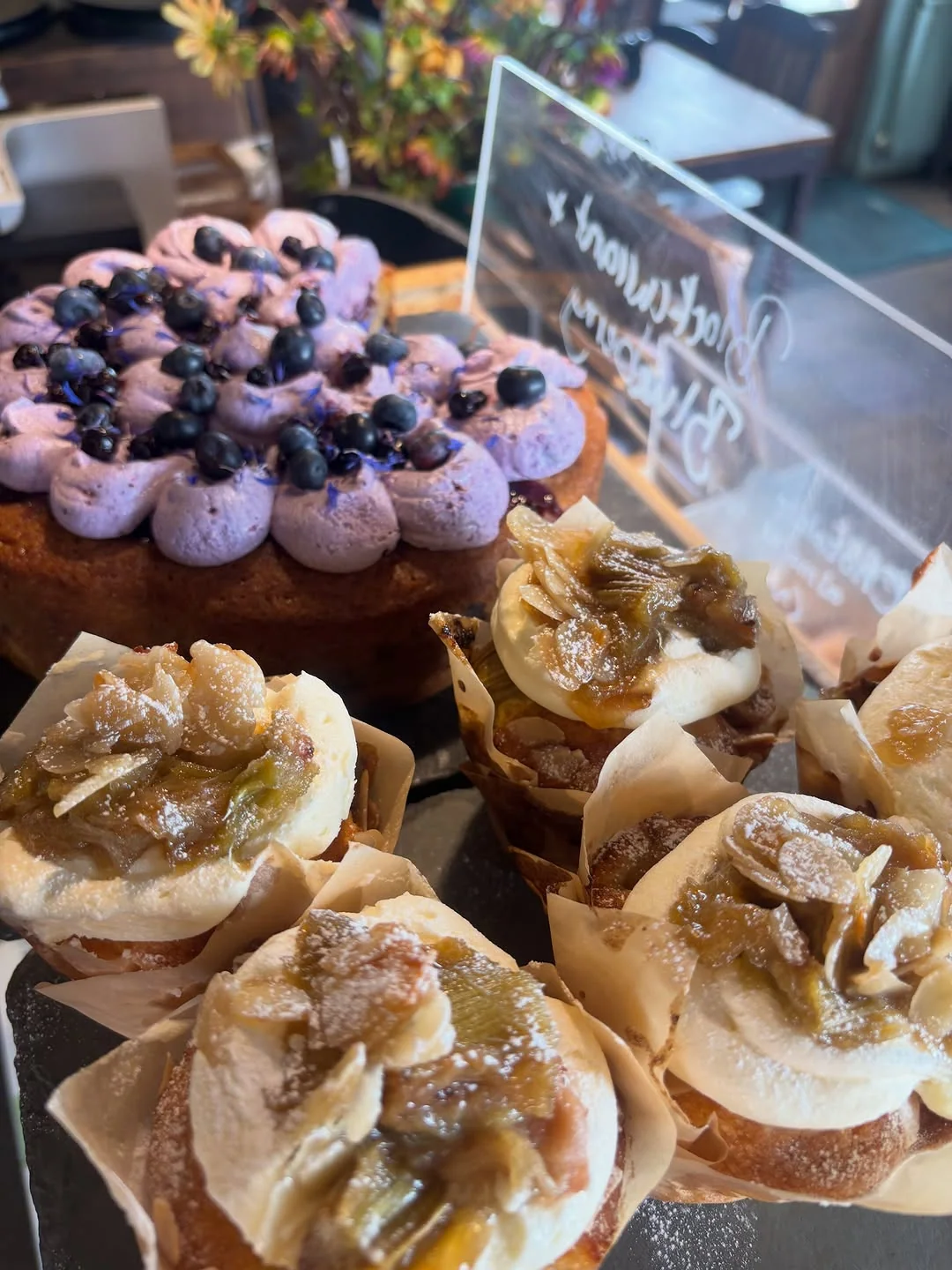 Fresh cakes in The Pier Cafe's display counter